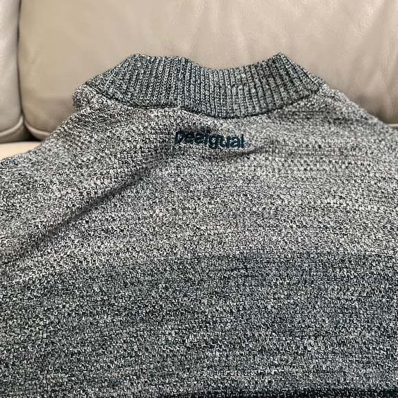 Desigual Men’s Quarter Zip Cotton Sweater - Size XXL - Picture 6 of 8